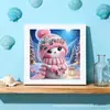 1 Pieza 30*30cm Bricolaje Exquisito Muñeco de Nieve Forma Especial Diamante Brillante Diamante 5D Set de Pintura Diamante, Pintura Decorativa de Arte sin Marco