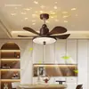 Luz de ventilador de techo estilo crema usada para sala de estar y comedor, luz de ventilador silenciosa de velocidad variable para uso doméstico, luz de ventilador de techo invisible para dormitorio