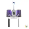 Dispensador Automático de Pasta de Dientes Simple Montado en la Pared con Operación de un Solo Toque, Incluye Dos Vasos y Set de Soporte para Cepillos de Dientes