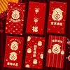 2027 Año del Cordero Sobre Rojo Creativo Brillo Escarchado Dibujo Animado Zodiaco Cien Yuan Mil Yuanes Lai Ver Sobre Bolsita de Sobre Rojo de Año Nuevo