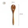Cuchara pequeña de madera estilo japonés al por mayor logo con letras variedad de mini cuchara para miel mermelada cuchara para café sal de baño cuchara grande para pintura