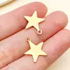 10 Colgantes de Corazón Estampado de Acero Inoxidable, Trébol de Cuatro Hojas, Luna, Estrella, Rayo, Disco para Joyería Hecha a Mano DIY