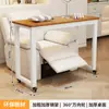 Mesa de Manicura Doble de Lujo Ligero con Ruedas, Mesa de Manicura Desmontable, Mesa de Manicura Estilo Crema Ins de Tienda Japonesa