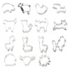Juego de Moldes para Galletas Personalizados Dibujos Animados de Animales Granja de Alpacas Acero Inoxidable Molde para Galletas Herramienta para Hornear Molde de Corte
