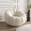 Sofá Perezoso Silla Calabaza Reclinable Individual Estilo Crema para Dormir, Sofá Pequeño para Apartamentos Pequeños, Dormitorio, Silla de Ocio para Balcón