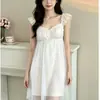 Sexy camisón de mujer 2026 nuevo modelo de verano con copas en el pecho, encaje, malla dulce, camisola estilo princesa