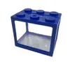 Tanque de peces pequeño de escritorio para el hogar, pecera creativa de bloques de construcción de plástico con cubo de luz, caja de peces, mini cubo, pecera al por mayor