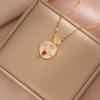 Colar para Mulheres, Popular Online, com Flor de Zircônia, Moda de Nicho, Pingente de Novo Design, Elegante Colar de Aço Titânio
