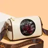Bolsa Transversal Nova Vintage com Bordado de Lótus para Mulheres, Bolsa de Ombro Exquisita de Alta Qualidade, Design de Nicho Versátil e Fashion