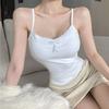 Camisola estilo lazo "Puro Deseo" para mujer, sexy, ajustada, para exteriores, sin mangas, ropa interior que combina con todo.