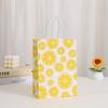 Bolsa de Papel Kraft Estampado de Limón Bolsa de Compras Bolsa para Regalo de Frutas Bolsa de Empaque para Compras Bolsa Tote para Llevar al Comestible Venta al por Mayor