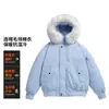 Jaqueta de algodão com capuz e acabamento em pele preta, unissex, espessa para o inverno, peça de outer wear estilo montanha, jaqueta de voo estilo americano, casaco de algodão