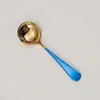 Cuchara de celebridad de Internet, cuchara de acero inoxidable 304, linda cuchara redonda para niños, cuchara creativa de estilo coreano para postre, cuchara para sopa, vajilla