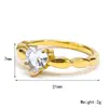 Serie de Zirconia acero de titanio chapado en oro anillo femenino ins nicho alta calidad lujo ligero todo-partido temperamento Pulsera incrustada de diamantes venta directa