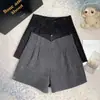 Shorts de pierna ancha de cintura alta con lentejuelas para mujer, nuevo estilo otoño e invierno 2026, versátiles de talla grande, lana, casual, ajustados a la cadera, holgados, tipo boot