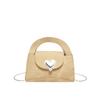 Bolsa pequena texturizada estilo cor sólida feminina amor decoração nova moda tudo combinando bolsa de mão corrente bolsa de ombro crossbody