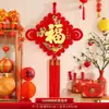 Colgante de nudo chino para Año Nuevo, decoración de character "Fu" roja de alta gama para la sala de estar, inauguración de casa, puerta de entrada y decoración del hogar para la buena fortuna y el ambiente festivo