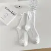 Meias Estilo Japonês JK Femininas Cor Sólida Laço Meias Femininas Agulha Dupla Puxar Meias de Fio Todas as Ocasiões Moda Ins Meias Cinzas
