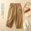 Foto Real Verano 2025 Nuevo Sarga Suelto Casual Combinable Cómodo Elegante Adelgazante Pantalón Harem Corto para Mujer