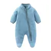Mameluco de Forro Polar con Cuello Alto para Bebé, Nuevo Estilo Otoño e Invierno, Mameluco de Peluche para Niños y Niñas, Ropa Cálida para Gateo al Aire Libre, Ropa Infantil