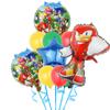 Sonic the Hedgehog Balão de Filme de Alumínio Sonic Kid Shape Cartoon Layout de Festa de Aniversário Balão