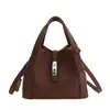 Bolso de Mano Casual de Gama Alta Tipo Cubo para Mujer 2025 Invierno Nuevo de Moda Versátil Elegante Bolso de Hombro Cruzado