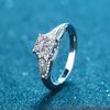 Nuevo Anillo de Plata S925 De Yi para Mujer con Moissanita Corte Princesa, Venta Directa del Fabricante, Venta al por Mayor, Modelo Más Vendido