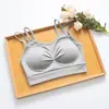 Top Cropped Sexy de Malha Plissada com Bojo Integrado, Estilo Hot Girl para Primavera e Verão, Realça o Busto, Sem Alças com Costas Bonitas
