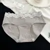 Encaje de tiro largo 10A antibacteriano para niñas 2024 nuevo para damas tiro otoño e invierno cintura agradable a la piel sexy bragas