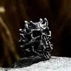 Guerreiro de Aço novo estilo punk caveira anel de titânio Amazon AliExpress anel retrô de aço inoxidável