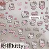 Falda Rosa Hellokitty Calcomanía para Uñas Ins Corazón Girly Relieve Estéreo 5D Hello Kitty Calcomanía DIY para Taza de Agua Cámara