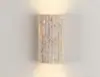 Lámpara de pared artística de travertino amarillo en estilo chino retro wabi-sabi para dormitorio, sala de estar, pared de fondo, pasillo y escalera, luz LED cálida