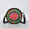 Bolsa Feminina Exportação Bolsa Pequena Dinastia Han Bordada Transversal Estilo Étnico Redonda Porta-Moedas para Celular Porta-Chaves