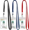 Porta-Crachá de Identificação Vertical à Prova d'Água Mais Vendido da Amazon com Cordão de Crochê Tira de Tecido Cordão para Crachá Cartão de Identificação