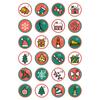 24 Folhas Adesivos Redondos de Vedação para Presente de Natal Adesivos para Calendário do Advento de Feriado de Natal Adesivos Autoadesivos para Crianças