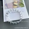 Pulsera de cristal blanco natural, diseño original, moderna, exquisita y que irradia una sensación de alta gama; pulsera de cristal para mujer, diseño único, venta al por mayor desde el fabricante
