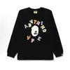 Suministro Transfronterizo y Comercio Exterior Mayorista Marca de Moda Camiseta de Manga Larga Cabeza de Mono Camiseta Base Pesada Tiburón 1
