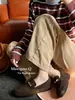Mocasines Estilo Británico de Piel Genuina para Mujer Nuevos Punta Redonda Hebilla Slip-on Zapatos de Conducir Planos 02-10