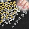 Rhinestones de Imitación Checa de Primera Calidad para Uñas, Rhinestones Mini Transparentes Blancos con Base de Punta, Rhinestones Redondos Pequeños Cielo Estrellado, Rhinestones Apilados, Decoraciones para Uñas