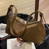 Bolsa de Braço para Mulheres, Grande Capacidade, Novo Design de Nicho Outono e Inverno 2026, Bolsa de Ombro Transversal Retro Fosca de Alta Qualidade