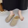 Sandalias tipo mula de estilo europeo y americano para primavera y verano, huecas, planas, con pedrería, versión coreana, estilo Ins, diseño súper nicho, a la moda, cómodas