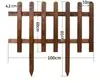Valla de Madera Anticorrosión Carbonizada para Patio Exterior Césped Valla de Madera Maciza Barandilla Parque Jardín Huerto Barandilla de Valla de Madera