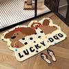 Alfombra de Piso para Baño Suave Tierra de Diatomeas Absorbente Felpudo para Puerta Baño Antideslizante Alfombra para Pies Estilo Antiguo Alfombra para Puerta de Inodoro Hogar