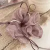 Elástico de Cabelo de Malha com Pérolas Artificiais Azul Suave Estilo Floresta com Acessório de Cabelo Doce e de Conto de Fadas com Atmosfera de Primavera