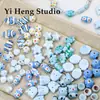 Cuentas de Cerámica Azules Separadas por Cuentas Pez Payaso Estrella Pulsera Collar Cadena para Teléfono Móvil Accesorios de Joyería Hechos a Mano DIY Material
