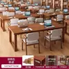 Escritorio de biblioteca, mesa de lectura, uso doméstico, adecuado para salas de estar, mesa larga grande, escritorio de estudio para dos personas, mesa de estudio y entrenamiento para estudiantes