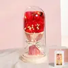 Presente de Dia dos Namorados Lanterna Caixa de Presente Flor Eterna Buquê de Flores Secas Flor de Sabão Rosa Flor Eterna Flor Artificial Ornamento de Aniversário