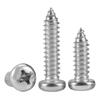 Tornillo de rosca de cabeza plana cruzada de acero inoxidable 304 GB845ST1-ST6.3, sujetadores de tornillos de cabeza redonda grande