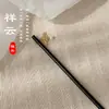 2025 Grampo de Cabelo de Madeira Elegante Estilo Chinês com Laço Acessório de Cabelo para Penteado Updo Estilo Chinês Retrô Acessório Feito à Mão