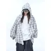 Camisa Xadrez Texturizada de Proteção Solar Física Estilo Americano 2026 Nova para Homens e Mulheres, Camisa Jaqueta Versátil de Verão Fina para Casal